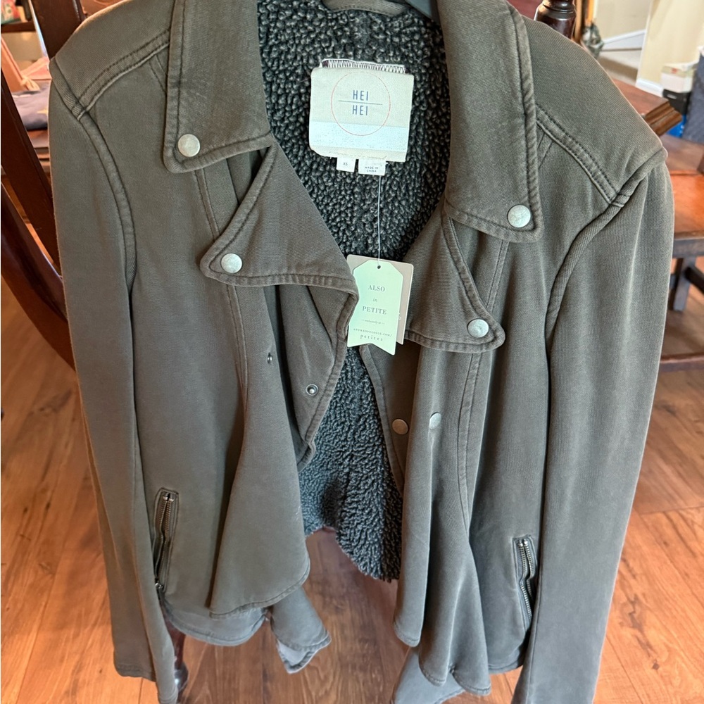 Anthropologie Hei Hei Moto Gray Jacket